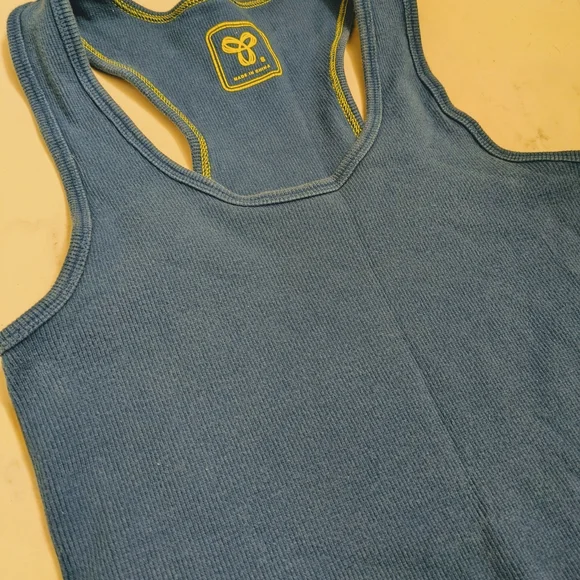 TNA Blue Racerback Tank Top - Picture 5 of 6
